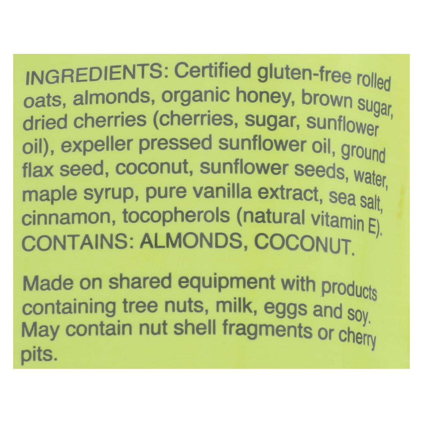 Jessica's Gluten-free Almond Cherry Granola - Case Of 12 - 11 Oz