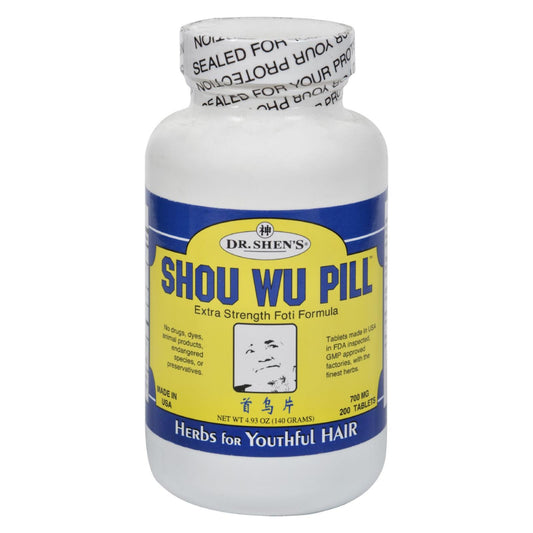 Dr. Shen's Shou Wu Youthful Hair Pill - 700 Mg - 200 Tablets