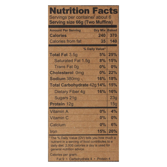 Kodiak Cakes Power Bake Double Dark Chocolate Protein Packed Muffin Mix - Case Of 6 - 14 Oz