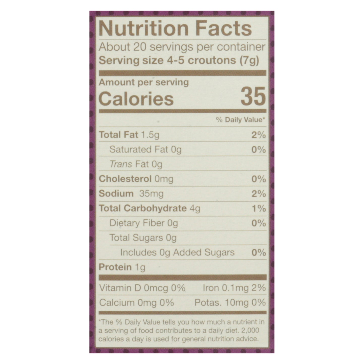 Olivia's - Croutons Butter&garlic - Case Of 6 - 5 Oz