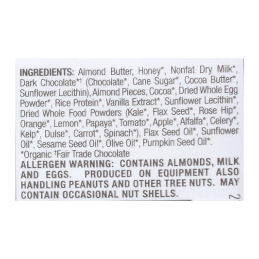 Perfect Bar Dark Chocolate Almond - Case Of 8 - 2.2 Oz