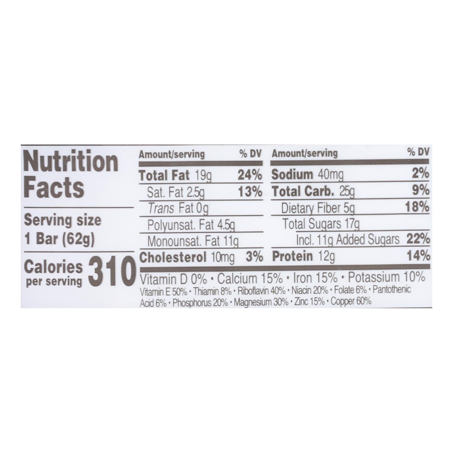 Perfect Bar Dark Chocolate Almond - Case Of 8 - 2.2 Oz