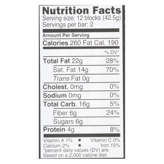 Divine - Bar Dark Chocolate 85% - Case Of 12 - 3 Oz