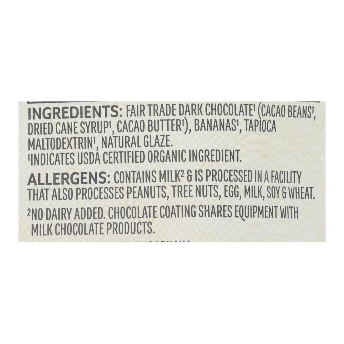 Barnana Chewy Banana Bites - Organic Chocolate - Case Of 12 - 3.5 Oz.