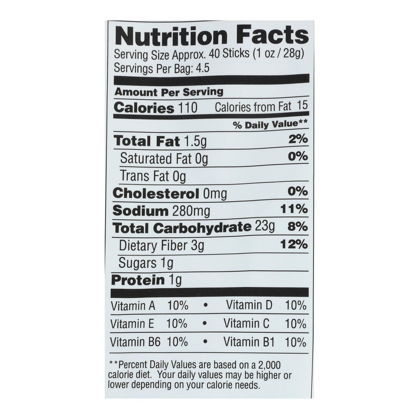 From The Ground Up - Cauliflower Pretzel Sticks - Original - Case Of 12 - 4.5 Oz.