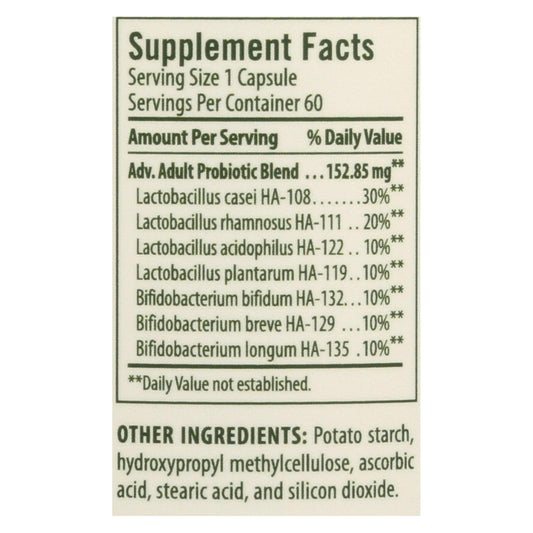 Flora Advanced Adult's Probiotic Dietary Supplement - 1 Each - 60 Cap