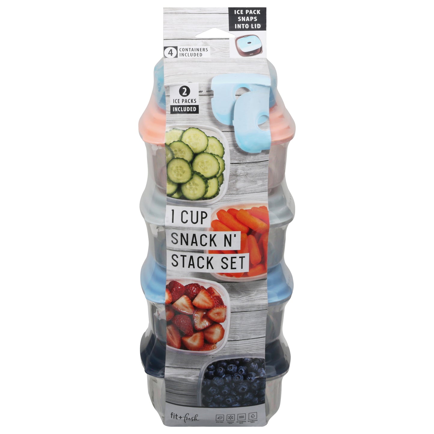 Fit & Fresh - Snck Set 1 Cups Lds Icpak - Ea Of 1-5 Ct