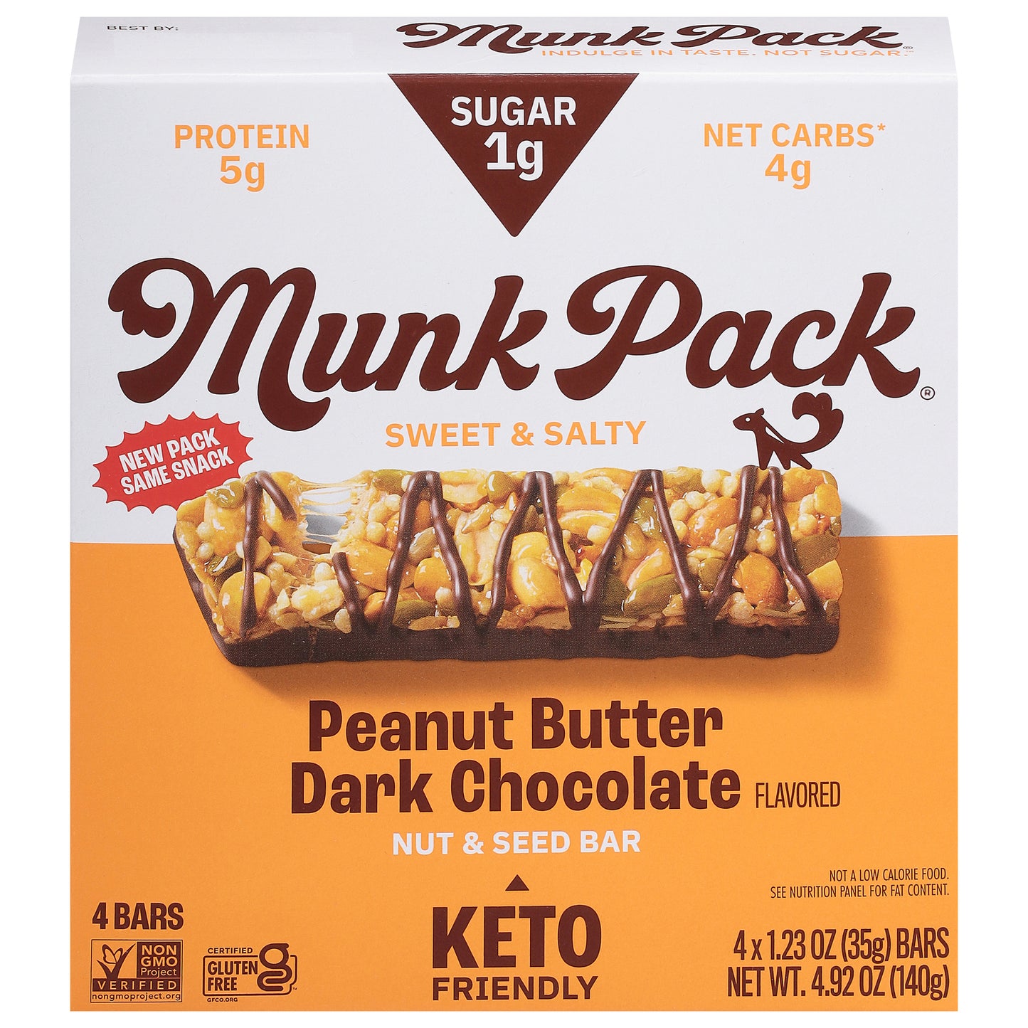 Munk Pack - Keto Nt&sd Pbtr Dk Choc - Cs Of 6-4/1.23oz