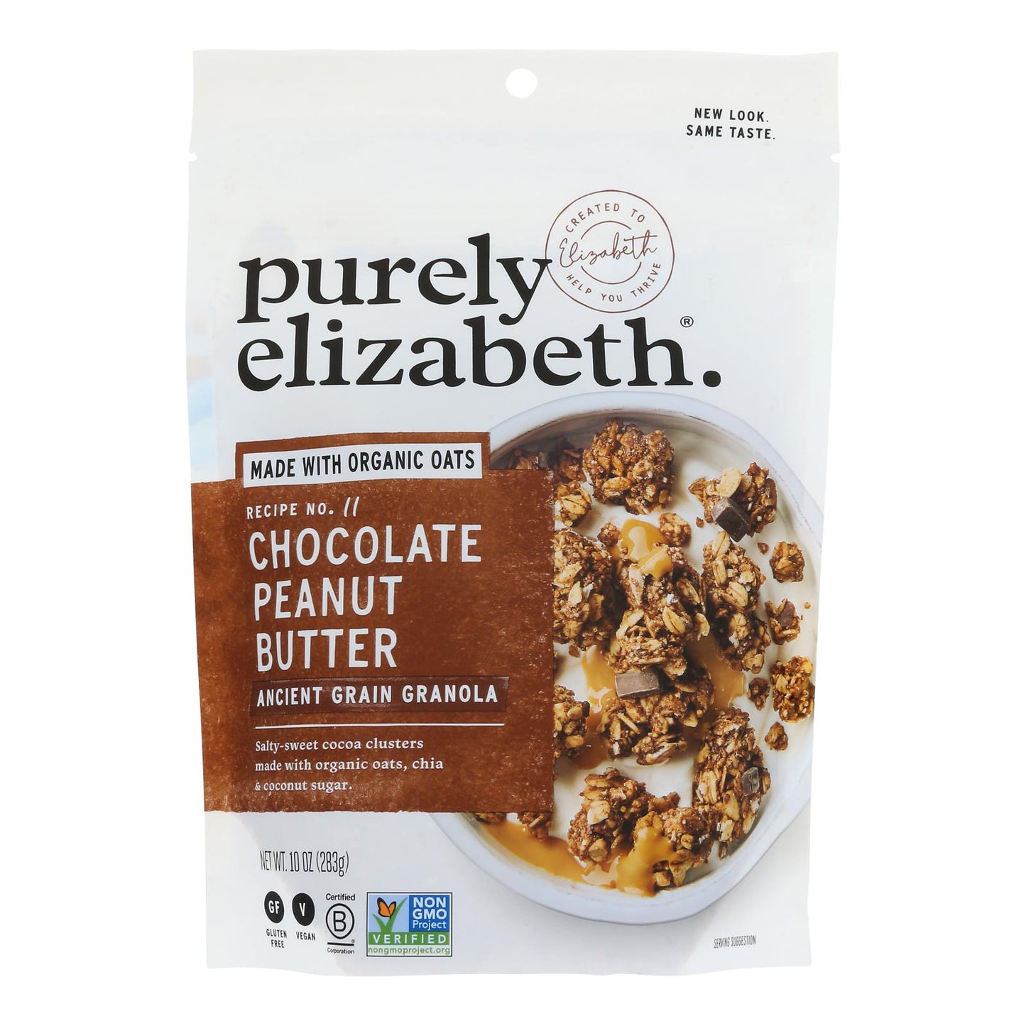 Purely Elizabeth Chocolate Sea Salt + Peanut Butter Granola - Case Of 6 - 10 Oz