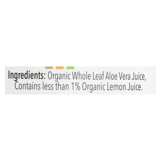 Lakewood Organic Aloe Juice - Whole Leaf - Fresh Pressed - With Lemon - 32 Oz