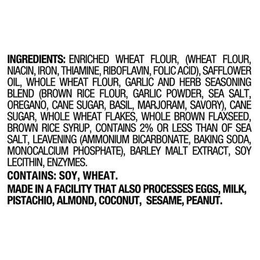 Back To Nature - Crackers Grlc Hrb Stngrnd - Cs Of 6-5 Oz