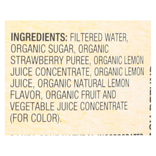 Santa Cruz Organic Lemonade Juice - Strawberry - Case Of 12 - 32 Fl Oz.