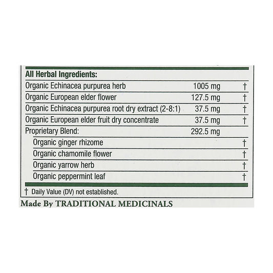 Traditional Medicinals Organic Echinacea Elder Herbal Tea - 16 Tea Bags
