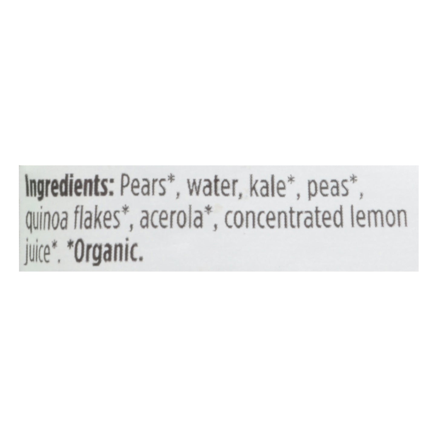 Love Child Organics - Puree Og2 Pears Kale Peas - Cs Of 12-4 Oz