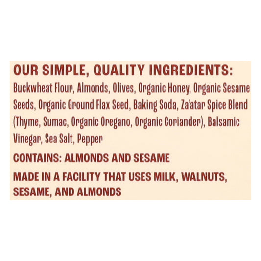Better With Buckwheat - Crackers Olive Zaatar - Cs Of 10-4 Oz