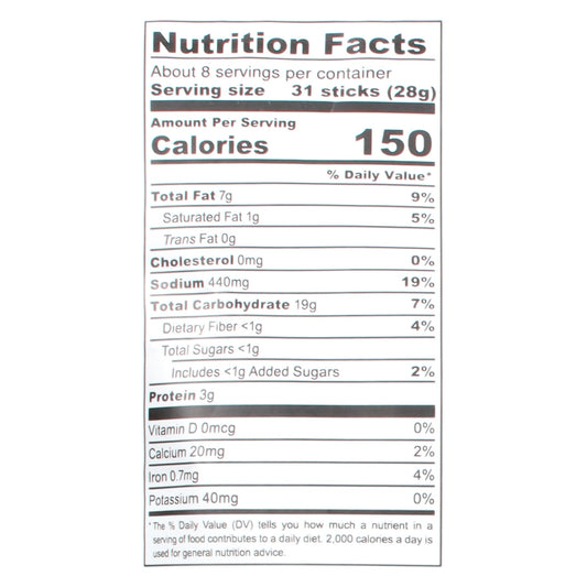 Pop Daddy - Pretzel Sticks Grlc Parm - Cs Of 12-7.5 Oz