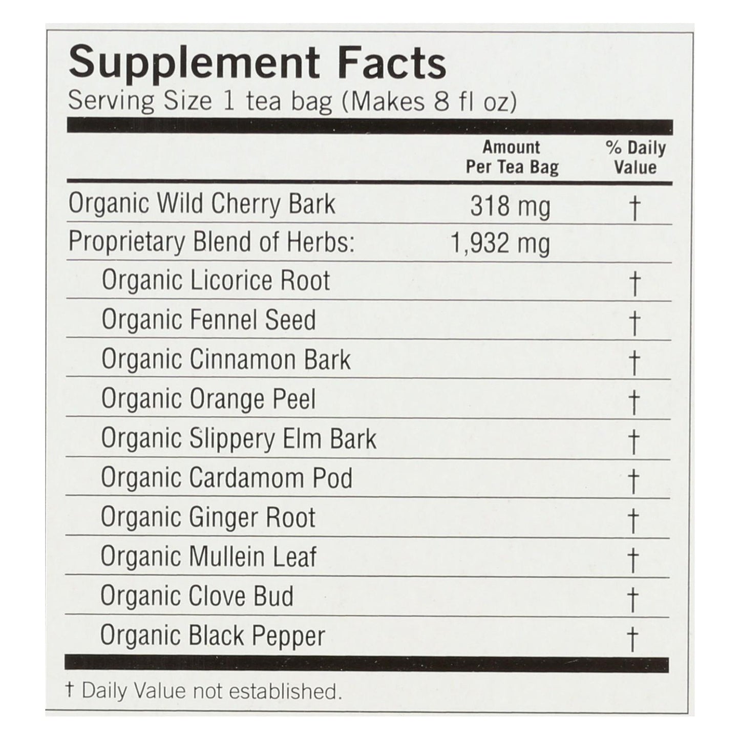 Yogi Tea Organic - Throat Comfort - Caffeine Free - 16 Tea Bags