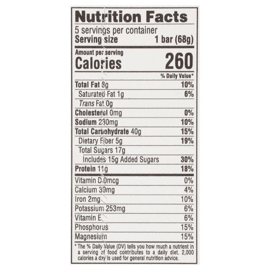 Clif Bar - Enrgy Br Og3 Crunchy Pbtr - Cs Of 9-5/2.4 Oz
