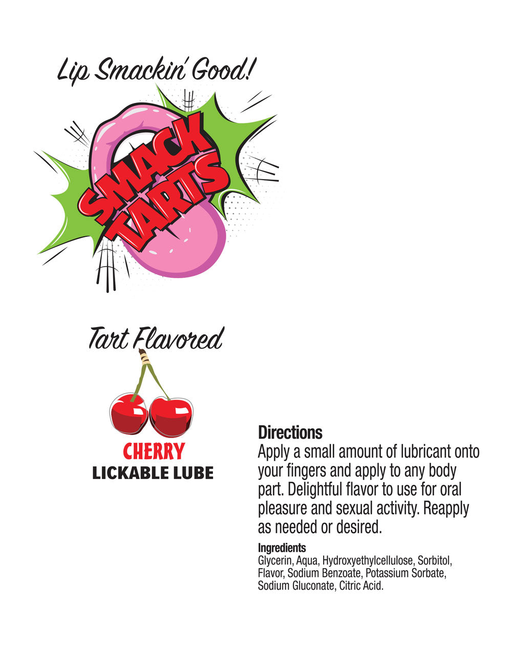 Smack Tarts 2oz Lickable Flavored Lubricant - Cherry