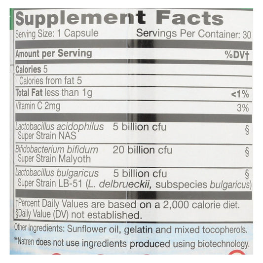 Natren Healthy Trinity Probiotic Capsules - 1 Each - 30 Cap