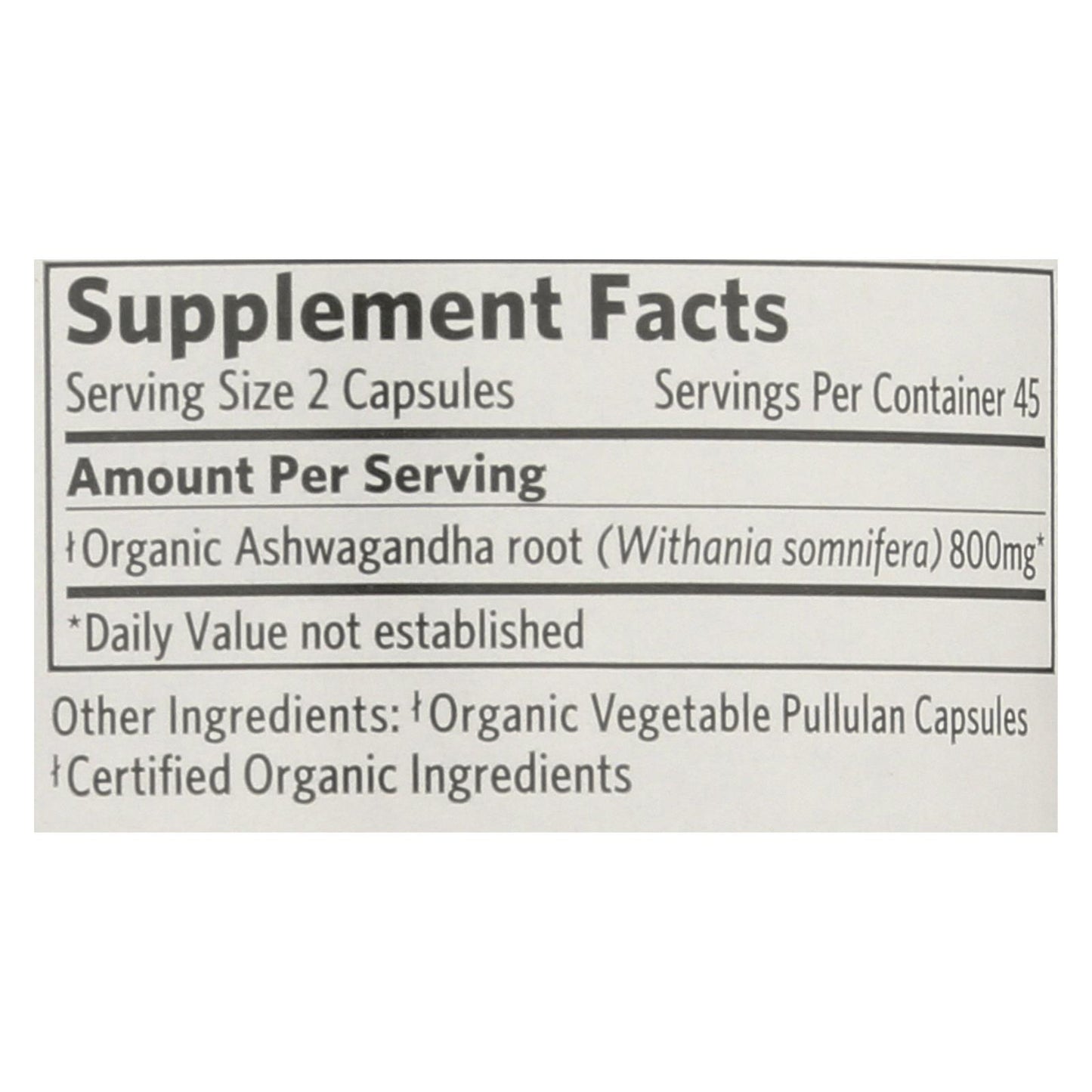 Organic India Wellness Supplements, Ashwagandha - 1 Each - 90 Vcap