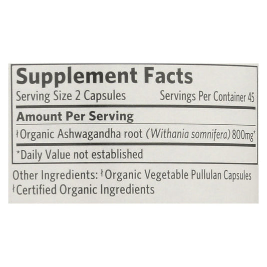 Organic India Wellness Supplements, Ashwagandha - 1 Each - 90 Vcap