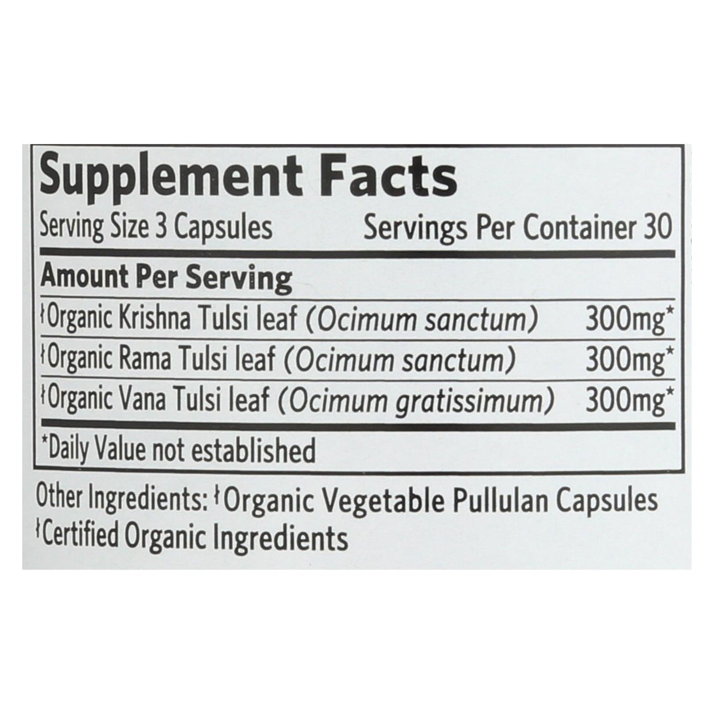 Organic India Usa Whole Herb Supplement, Tulsi--holy Basil - 1 Each - 90 Vcap