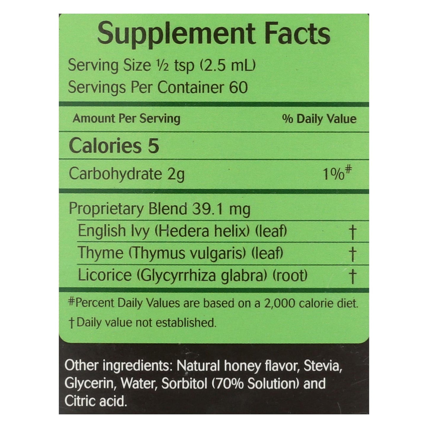 Herbion Naturals Sugar Free Ivy Leaf Syrup With Thyme Dietary Supplement - 1 Each - 5 Oz