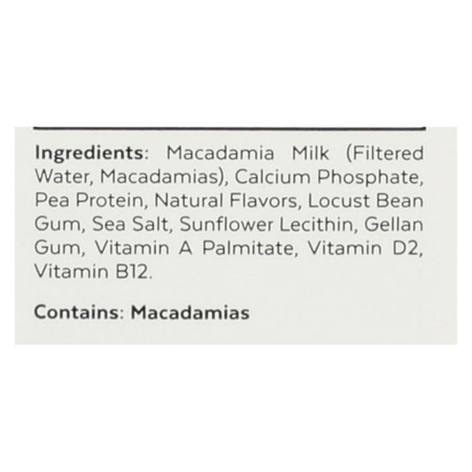 Milkadamia Macadamia Milk With Unsweetened Vanilla - Case Of 6 - 32 Fz