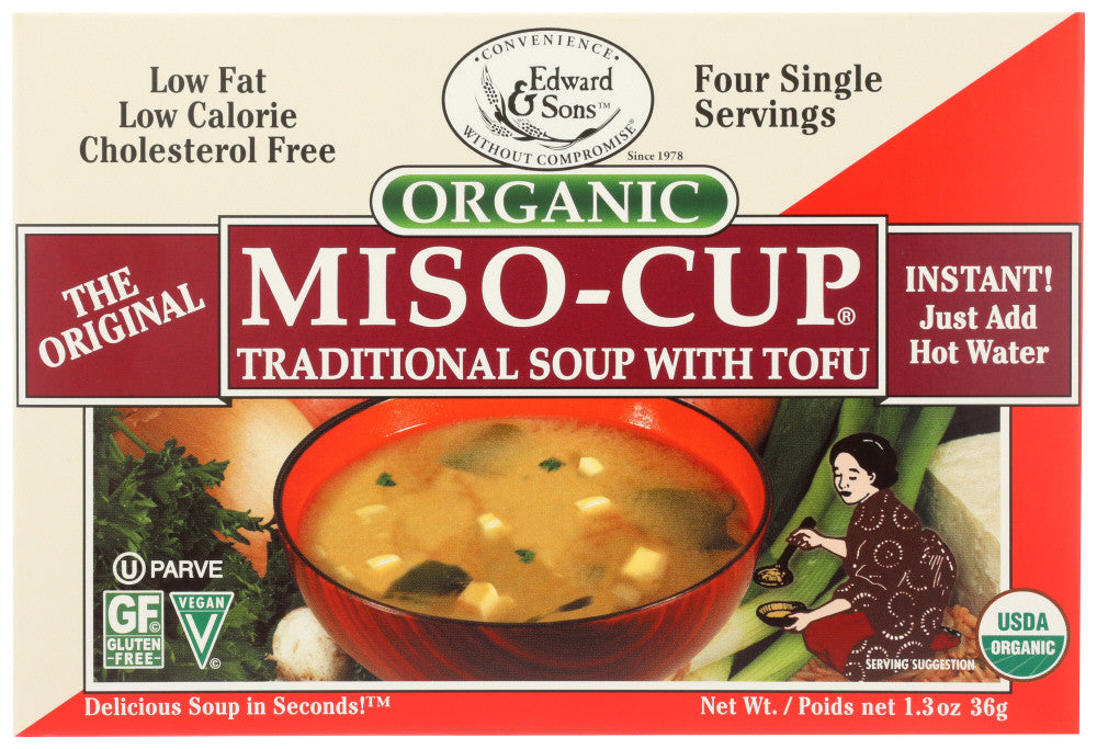 Edward & Sons Traditional Miso-Cup With Tofu (12x1.3 Oz)