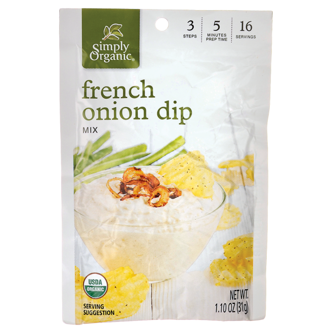 Simply Organic French Onion Dip (12x1.1 Oz)