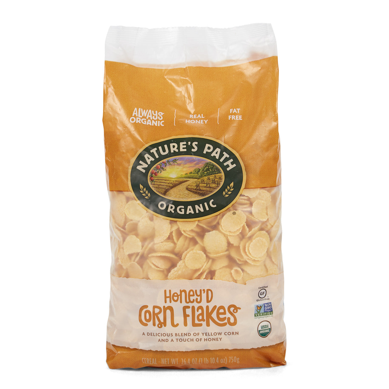 Nature's Path Honey'd Corn Flake Cereal (6x26.4 Oz)