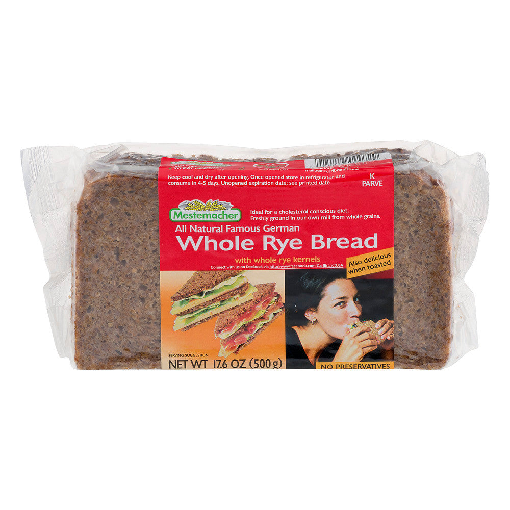 Mestemacher Whole Grain Rye Bread (12x17.6 Oz)