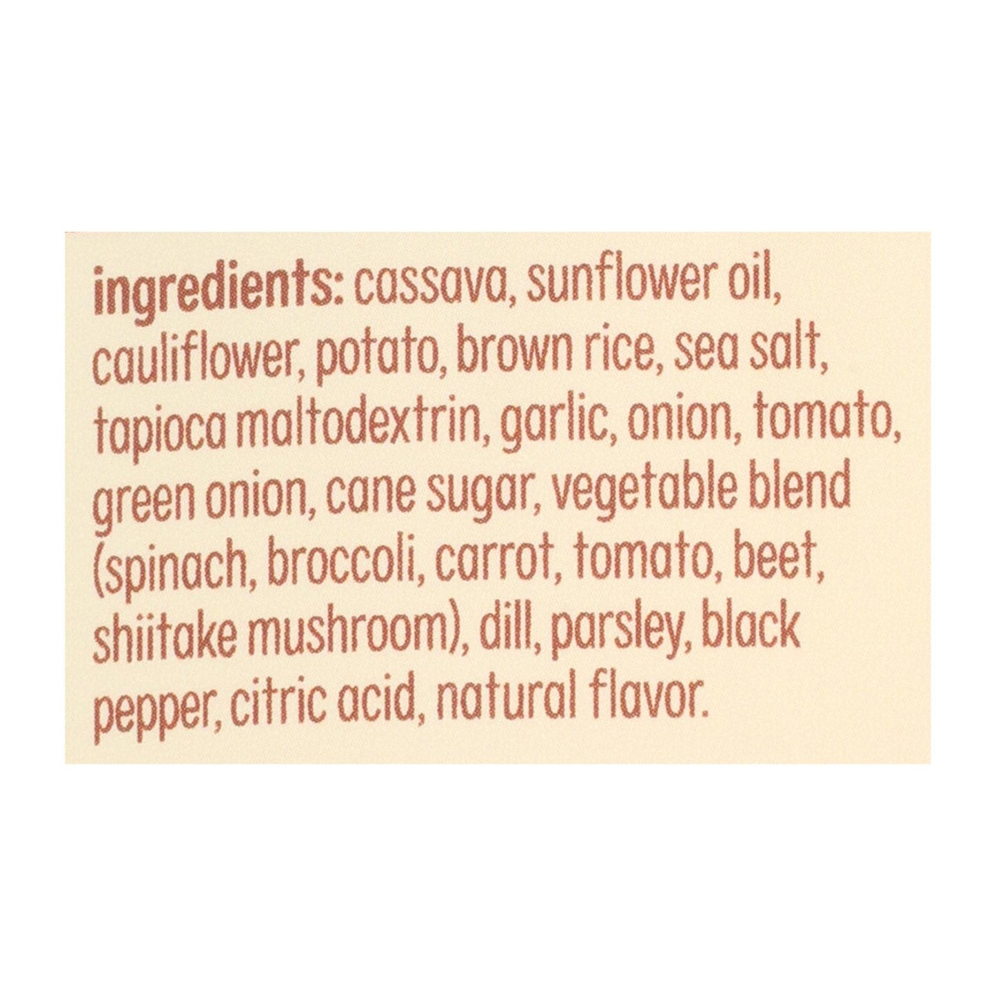 From The Ground Up Sour Cream & Onion Cauliflower Chips - Case Of 12 - 3.5 Oz