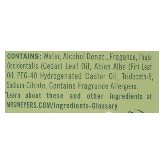 Mrs.meyers Clean Day - Room Freshener Iowa Pine - Case Of 6 - 8 Oz
