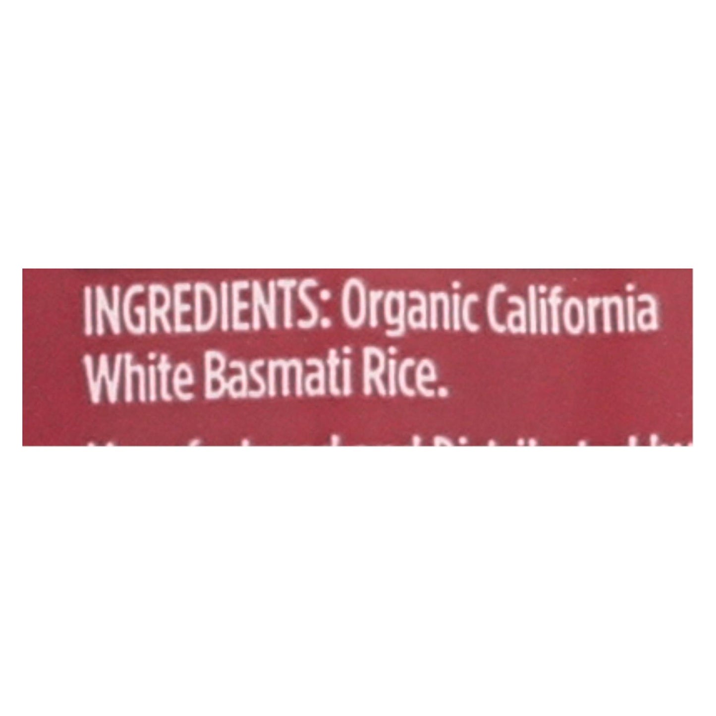 Lundberg Family Farms Organic White Basmati Rice - Case Of 6 - 4 Lb