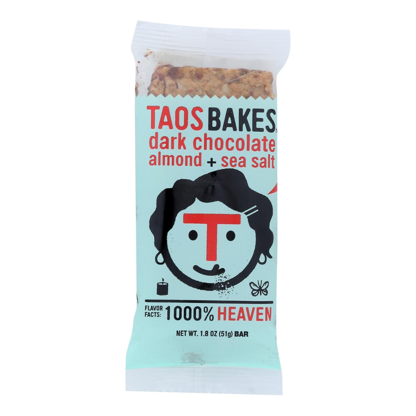 Taos Bakes - Bar Dark Chocolate Almond Sea Salt - Case Of 12-1.8 Oz