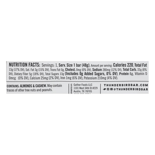 Thunderbird - Bar Chocolate Almond Butter Sea Salt - Case Of 12-1.7 Oz