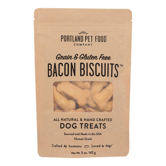 Portland Pet Food Company - Dog Treats Bacon Biscuits - Case Of 6-5 Oz