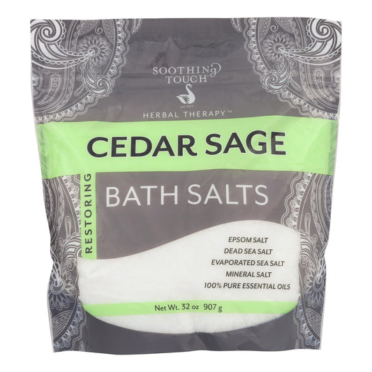 Soothing Touch Bath Salts - Cedar Sage - 32 Oz