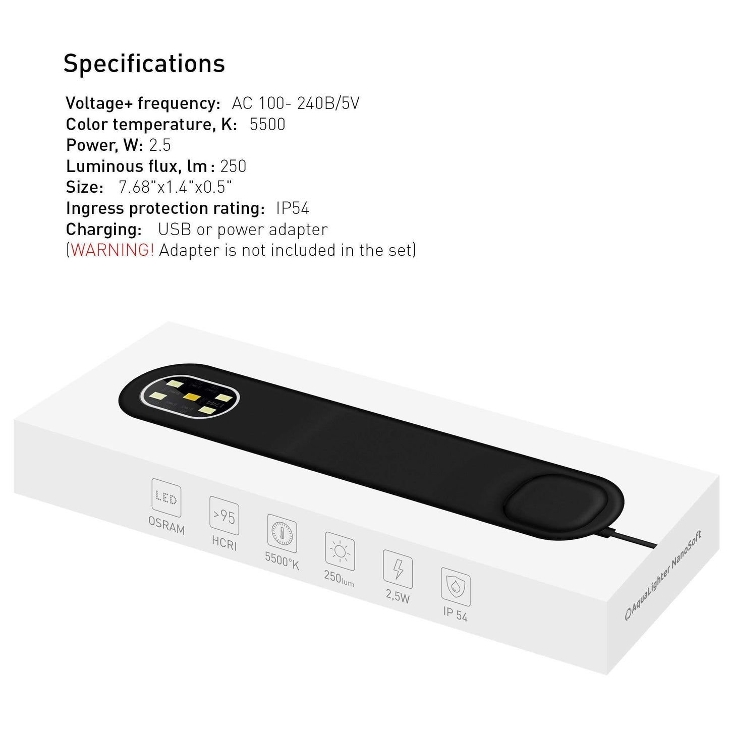 Fish Tank Light   Clip On Aquarium Light   Aquarium Light for Plants   LED Flexible Lamp for Freshwater Light   NanoSoft Black Fish Tank Lights 10 Gallon