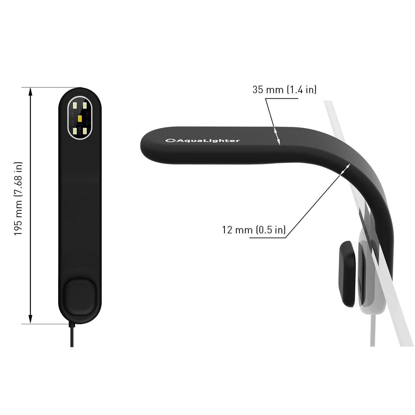 Fish Tank Light   Clip On Aquarium Light   Aquarium Light for Plants   LED Flexible Lamp for Freshwater Light   NanoSoft Black Fish Tank Lights 10 Gallon