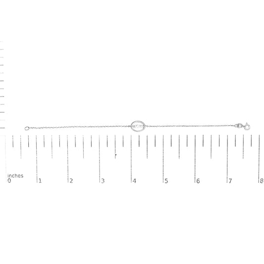 .925 Sterling Silver Diamond Accent MOM Charm Bracelet (J-K Color, I2-I3 Clarity) - 7" Inches