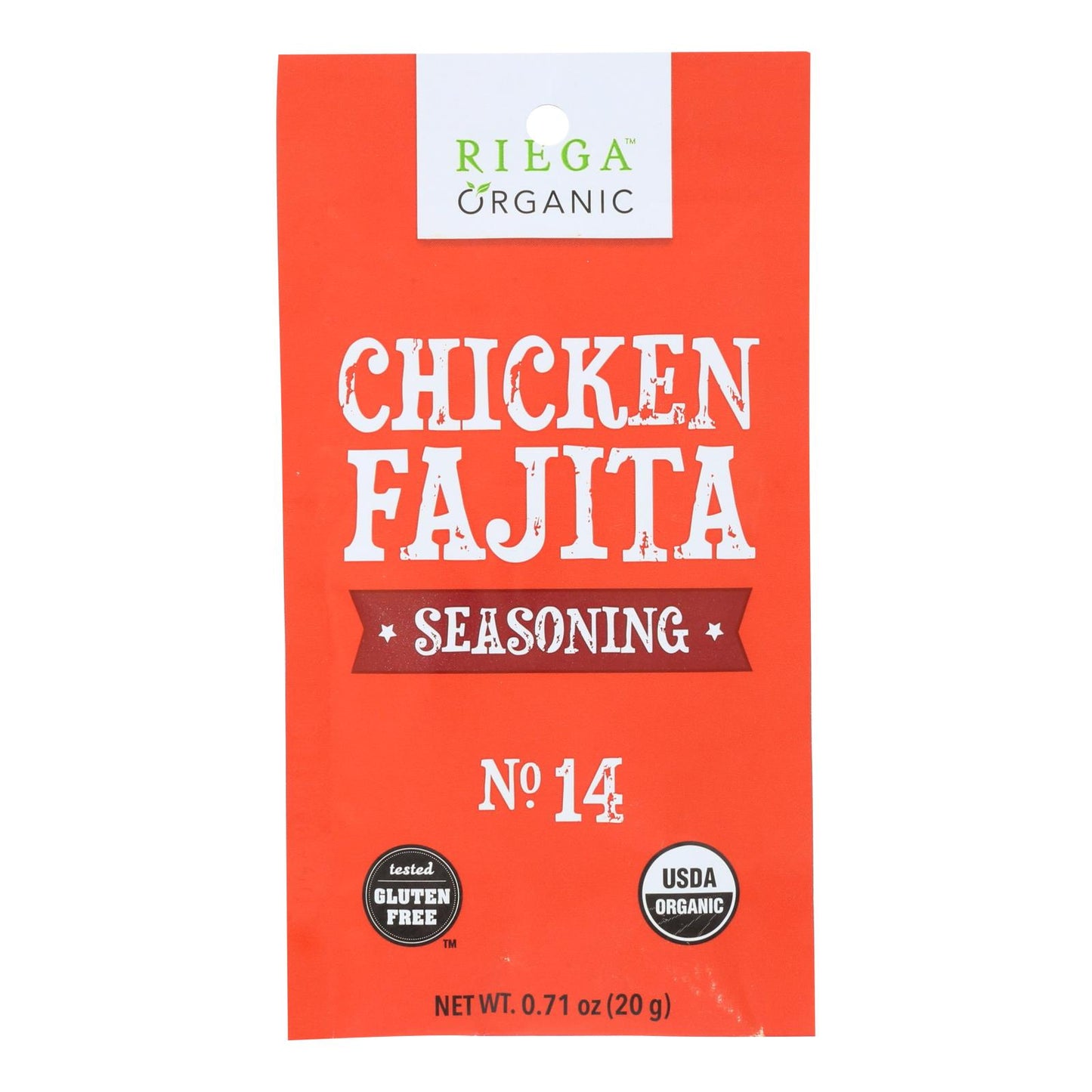 Riega Organic Chicken Fajita Seasoning Mix  - Case Of 8 - .71 Oz