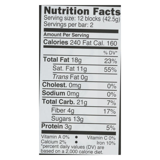 Divine - Bar Dark Chocolate 70% Gng/orng - Case Of 12 - 3 Oz