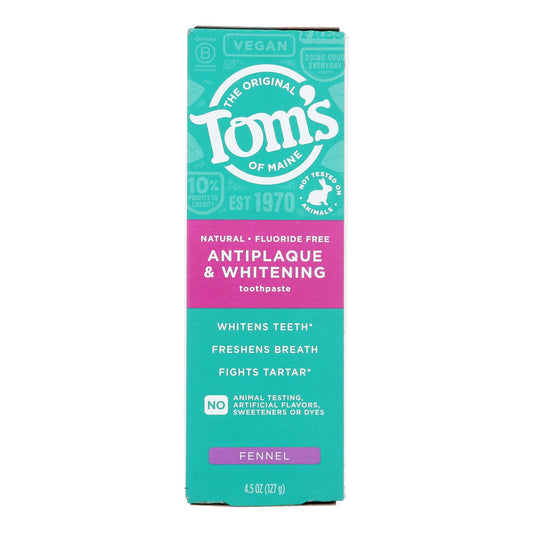 Tom's Of Maine - Tp A/p T/c Whtng Fennel - Cs Of 6-4.5 Oz