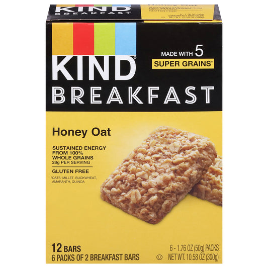 Kind - Bar Breakfast Honey Oat - Cs Of 5-6/1.76 Z