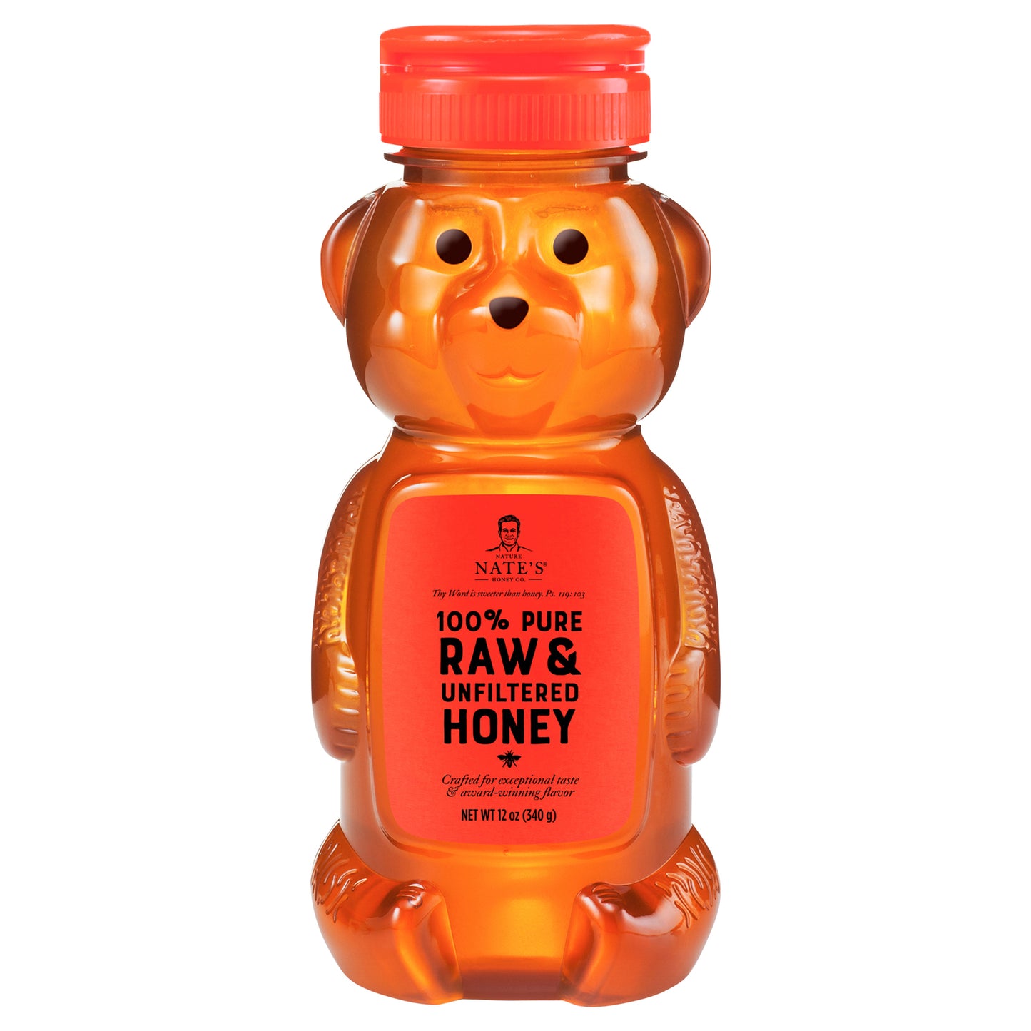Nature Nate's - Honey Raw Unfilterd Bear - Cs Of 6-12 Fz