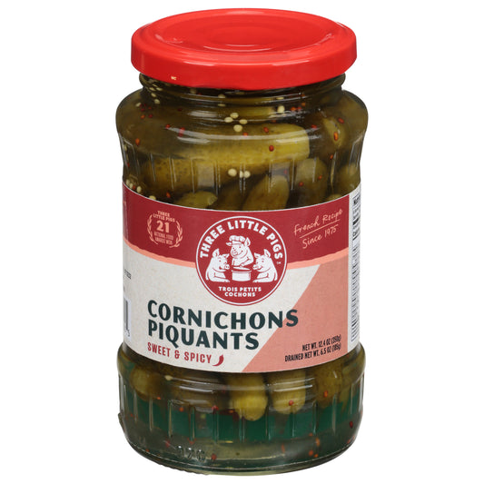 Trois Petits Cochons Cornichons Piquants - Case Of 12 - 12.40 Oz