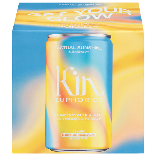 Kin Euphorics - Bev Actual Sunshine 4 Pk - Cs Of 6-4/8 Fz